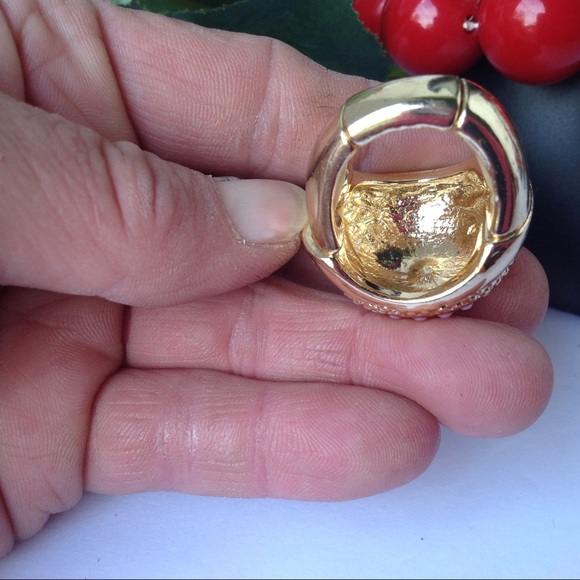 Dome Ring Pink Gold Geometric  Costume Jewelry - Picture 7 of 9